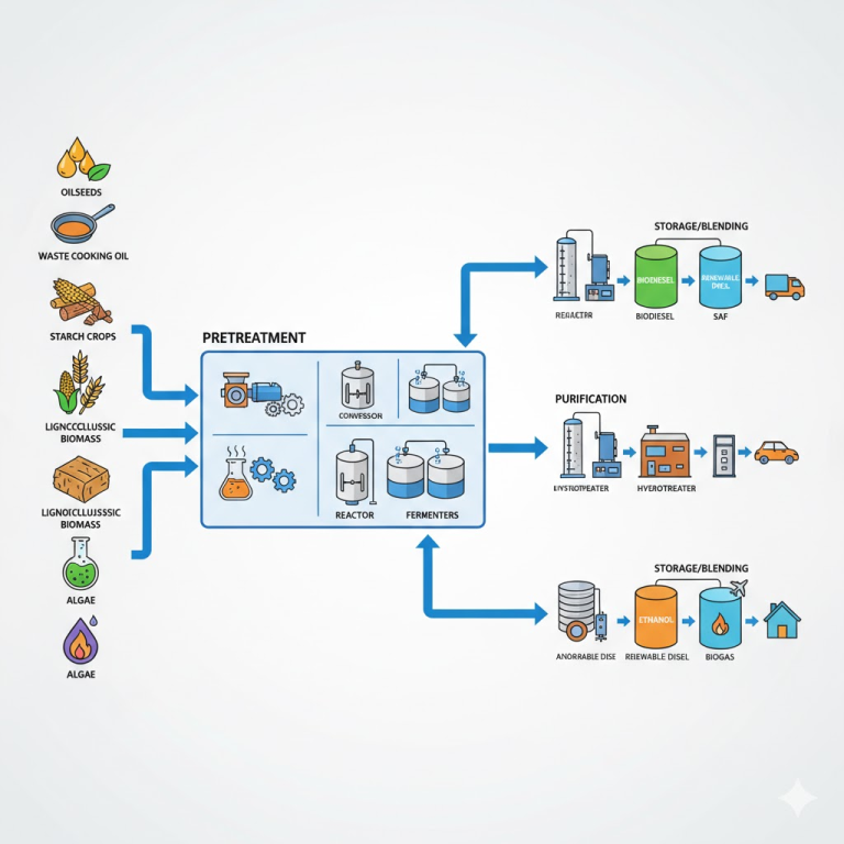Diagram of Biofuels Being Processed — Complete Process Flow Guide (PFD ...